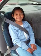 Girl in seatbelt