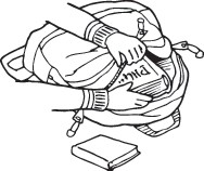 Illustration of correctly loading a backpack