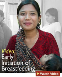 Click to view the video, Early Initiation of Breastfeeding. Source: USAID/Indonesia