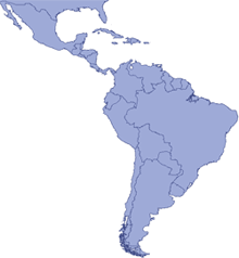 Map of Latin America and Caribbean