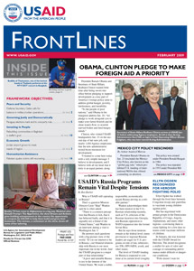 Image: Cover of February 2009 issue of FrontLines - Click on image to download PDF