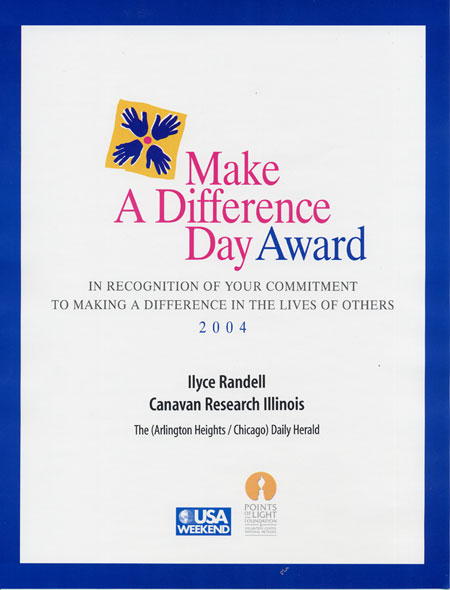 'Make A Difference Day' Award