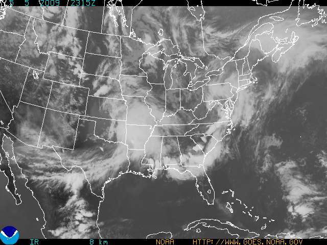 Latest Infrared Satellite Picture for the USA