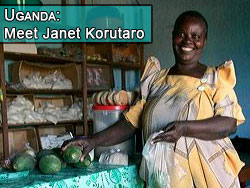 Photo of Janet Korutaro in Uganda (click here to learn more about her story).
