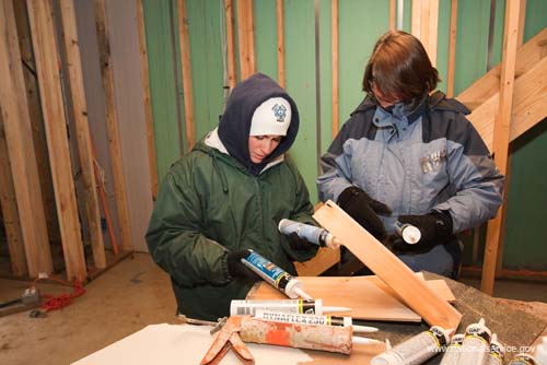 Ann Wiesberg and Anne Storm, both from Washington, DC, volunteer at Habitat for Humanity's 2009 Martin Luther King, Jr. Day of Service build site in Northeast Washington, DC.  Fueled by President Obama’s call to service, the 2009 Martin Luther King, Jr. Day of Service experienced a historic level of participation, as Americans across the country honored Dr. King by serving their communities on the January 19 King Holiday. In total, more than 13,000 projects took place -- the largest ever in the 14 years since Congress encouraged Americans to observe the King Holiday as a national day of service and charged the Corporation for National and Community Service with leading this national effort.