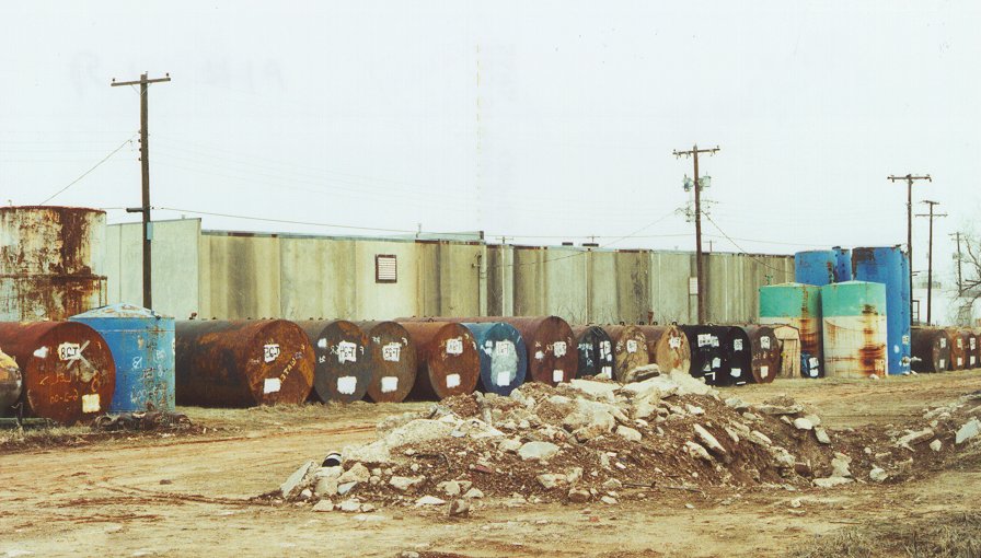 picture of barrels of hazardous wasre