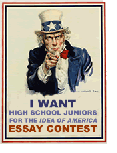 Image of poster linking to the NEH America Essay Contest site.