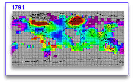 El Nino events during 1791.