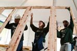 YouthBuild AmeriCorps members and volunteers build a house on the National Mall in Washington, DC. On March 17th, 2009, YouthBuild U.S.A. held an event in celebration of their 30th anniversary which was attended by First Lady Michelle Obama, Senator John Kerry, Martin Luther King III, Alan Solomont (Chair of the Corporation's Board of Directors), and Corporation Acting Director Nicola Goren.