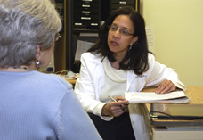 Doctor with patient