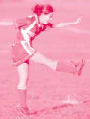 image of a girl kicking a ball