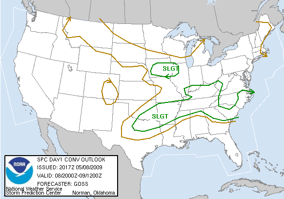 Latest Day 1 convective outlook