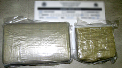Two bags of cocaine were seized – one weighed 2 pounds, 12 ounces, the other 1 pound, 8 ounces.