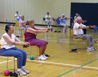 Classes specifically designed for older adults provide opportunities for social interaction as well as fitness 