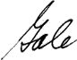 Gale Rossides' signature