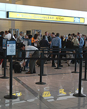 Photo of airport passengers