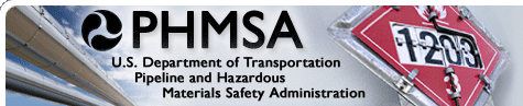[Header] PHMSA - U.S. Department of Transportation - Pipeline and Hazardous materials Safety Adminis