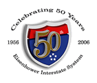 Interstate 50th Anniversary logo