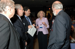 Photo of Margaret Jacobs, Elias Zerhouni, Jeff Noebels and Dennis Spencer