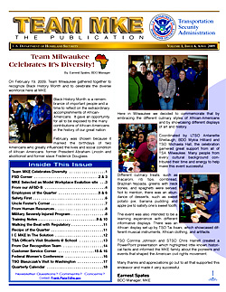 Cover of featured newsletter TEAM MKE.