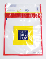 Photo of the new security tamper-evident bag