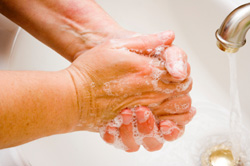 Photo of washing hands.