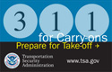 Logo of the 3-1-1 for Carry-ons campaign