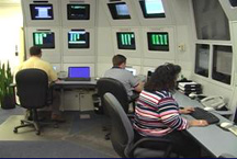 Photo of employees at a call center