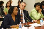 Kimberly Reese, Director, Center for Student Leadership and Service, Xavier University, New Orleans, LA, addresses a meeting of the Corporation for National and Community Service Board of Directors on September 20th, 2006 to discuss the powerful contribution made by national service participants and the continuing need for more volunteers on the long road to recovery.