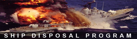 Banner: Ship Disposal Program - photo of a SINKEX excercise
