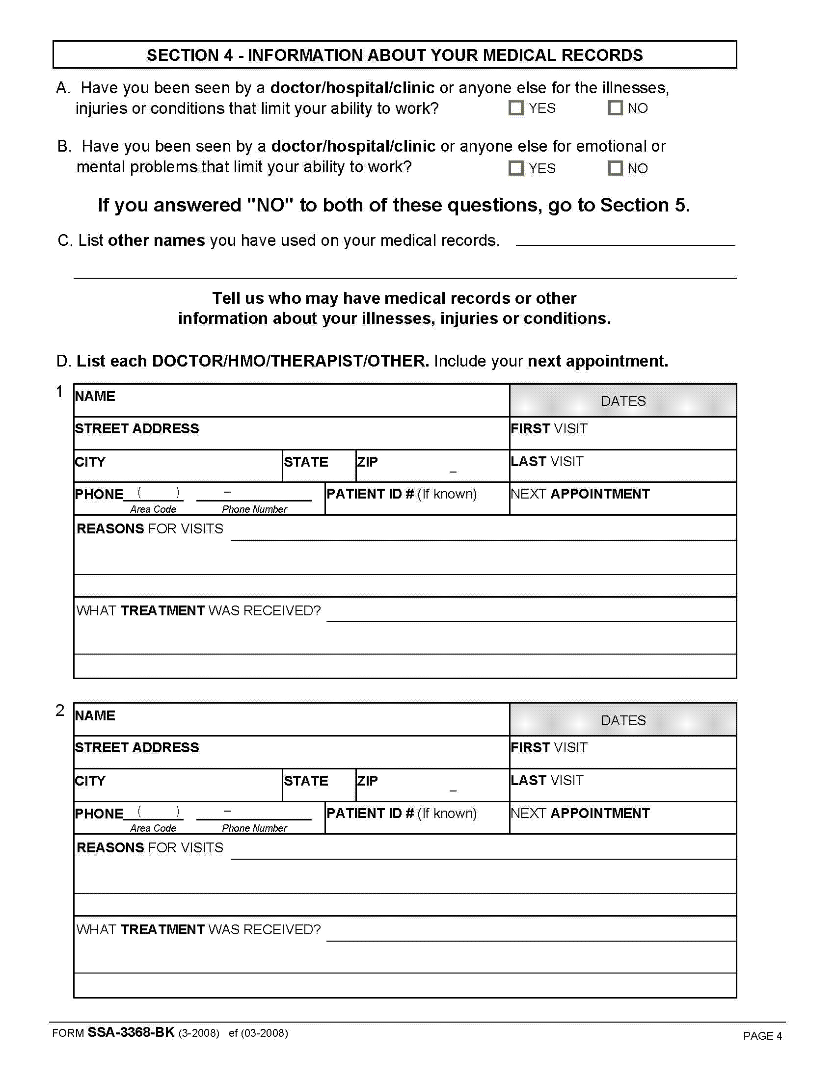 Disability Report Form Guide (Adults)