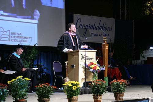 On May 11, 2007, David Eisner delivered remarks at the Commencement ceremony of Mesa Community College in Mesa, Arizona.
