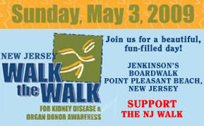 Kidney & Urology Foundation's New Jersey Walk the Walk, Sunday May 3 2009