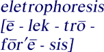 Pronounciation of 
electrophoresis