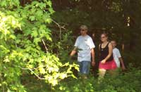 hikers in the forest