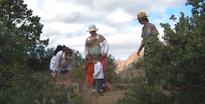 Children explore Big Bend on a guided hike