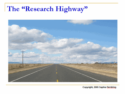 The “Research Highway” (Photo of a highway)