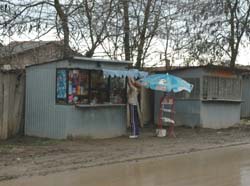 Photo of the sidewalks in Podujeve/Podujevo before renovation.