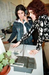 Operators answer calls on employment and social issues at the Social Information Center