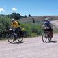 Mountain biking near South Pass, Wyoming.