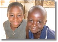 Two children in Ghana. Photo by J. Vivalo.