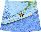 Small map showing earthquake