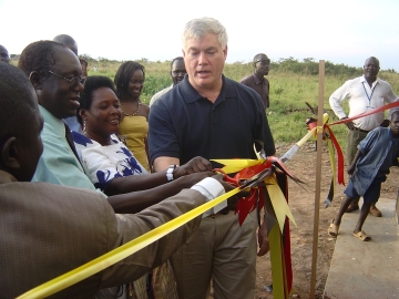 Photo: DCHA Assistant Administrator Mike Hess and local leaders inaugurate the recently rehabilitated administrative offices in Odek Sub-County. 