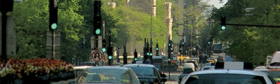 Street with green lights