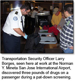 Image of TSA security officer Larry Borges.