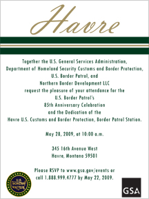 Image of the Havre invitation with the same text as the page