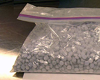 Ecstasy pills in plastic bag