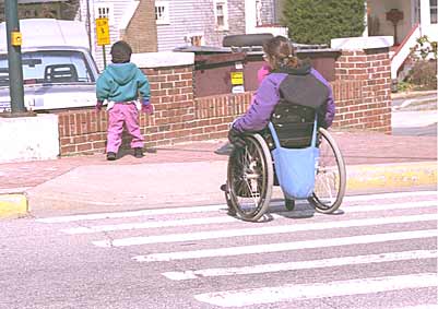 crossing street