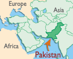 Locator map of Pakistan