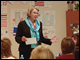 Secretary Spellings speaks to parents at the STARBASE program at Wright-Patterson Air Force Base.